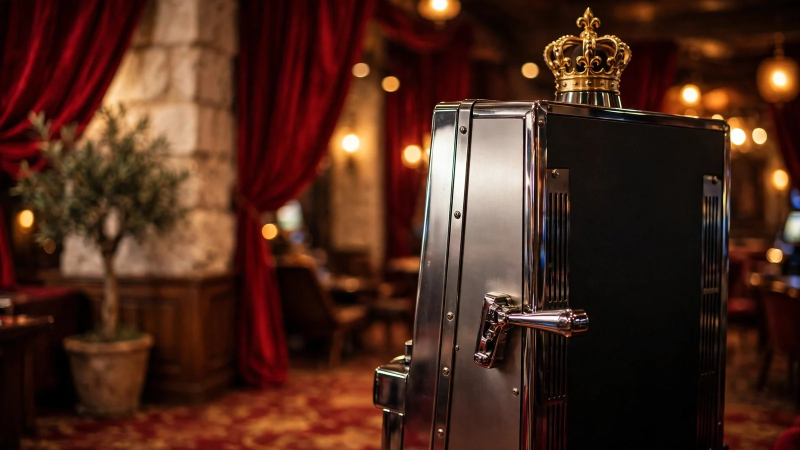 Klasičan automat za kockanje u hrvatskom casinu, okrenut tako da se ne vidi zaslon
